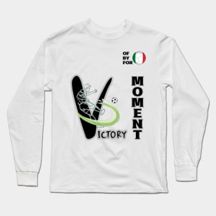 Dynamic Italy Football Player Pose V2-8 Long Sleeve T-Shirt